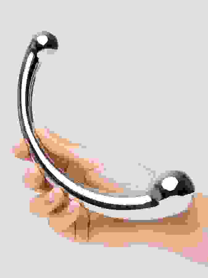 njoy Pure Wand Stainless Steel Dildo, Silver, hi-res